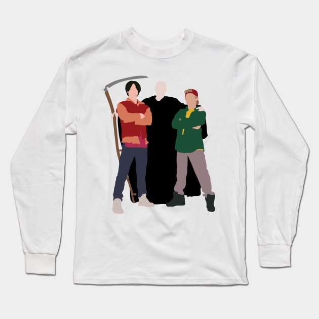 Bill, Ted, and Death Long Sleeve T-Shirt by FutureSpaceDesigns